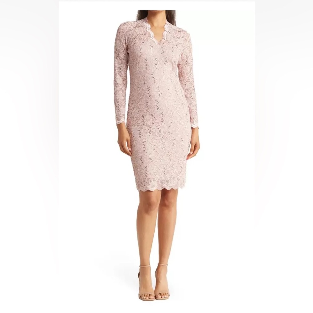 Marina Taupe Cocktail Dress Size 10